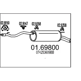 Silencieux arrière MTS