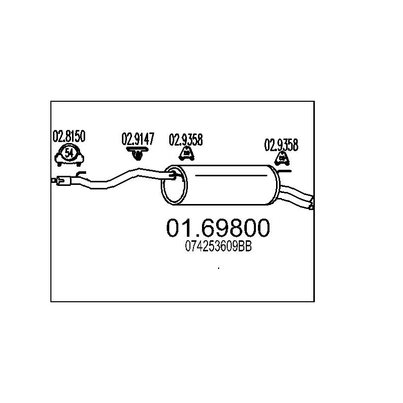 Silencieux arrière MTS 01.69800