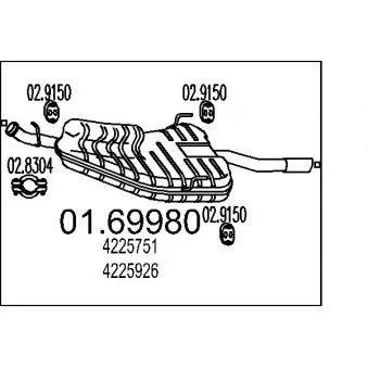 Silencieux arrière MTS