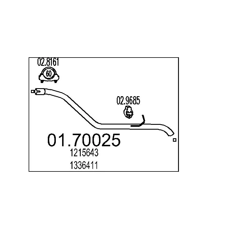 Tuyau d'échappement MTS 01.70025