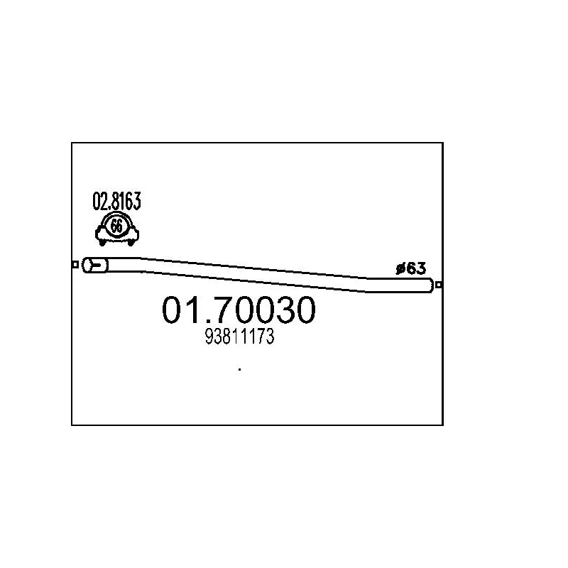 Tuyau d'échappement MTS 01.70030
