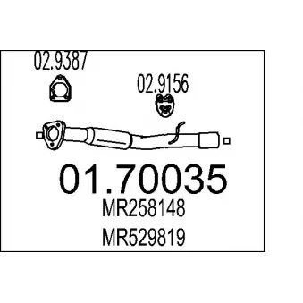 Tuyau d'échappement MTS