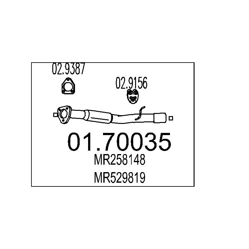 Tuyau d'échappement MTS 01.70035