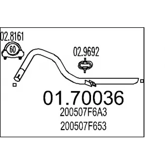Tuyau d'échappement MTS