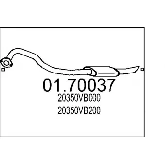Tuyau d'échappement MTS 01.70037