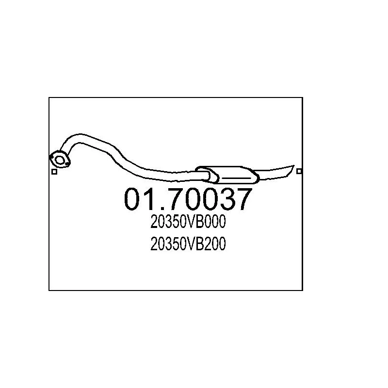 Tuyau d'échappement MTS 01.70037