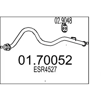 Tuyau d'échappement MTS 01.70052