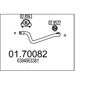 Tuyau d'échappement MTS