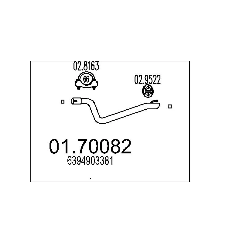 Tuyau d'échappement MTS 01.70082