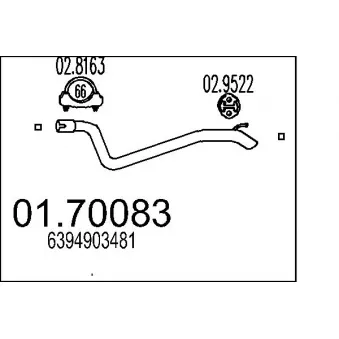 Tuyau d'échappement MTS