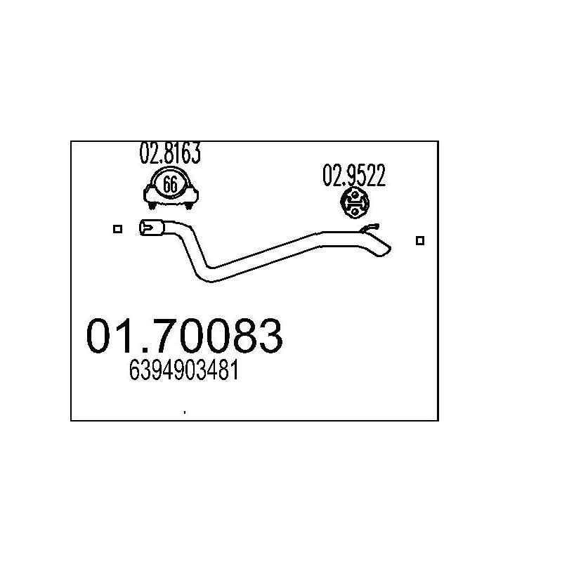 Tuyau d'échappement MTS 01.70083