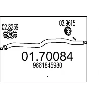 Tuyau d'échappement MTS