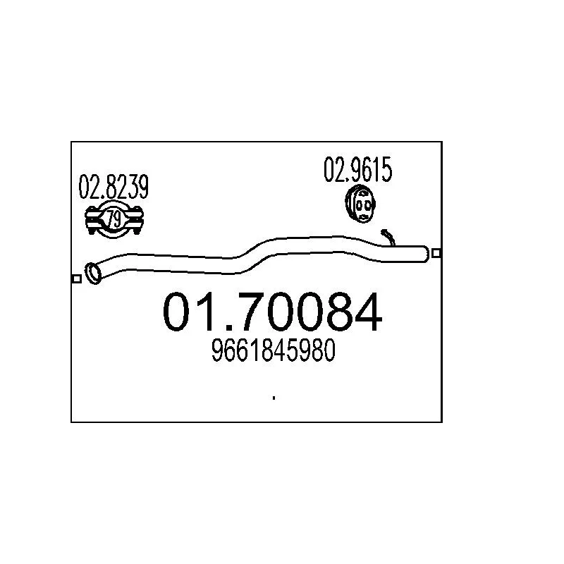 Tuyau d'échappement MTS 01.70084