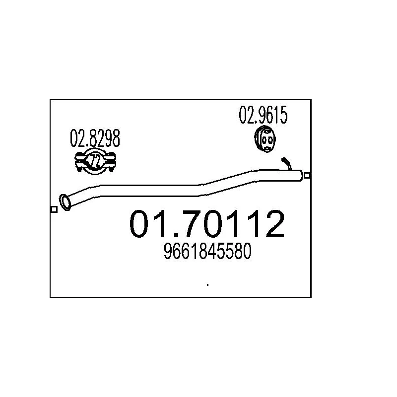 Tuyau d'échappement MTS 01.70112