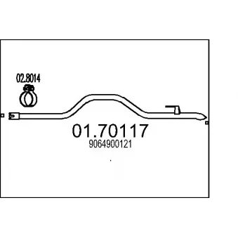 Tuyau d'échappement MTS 01.70117
