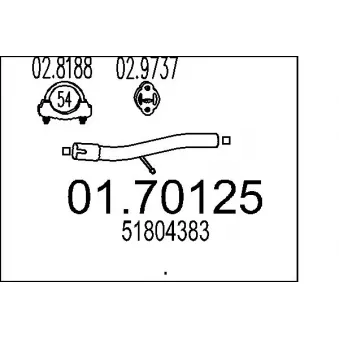 Tuyau d'échappement MTS 01.70125