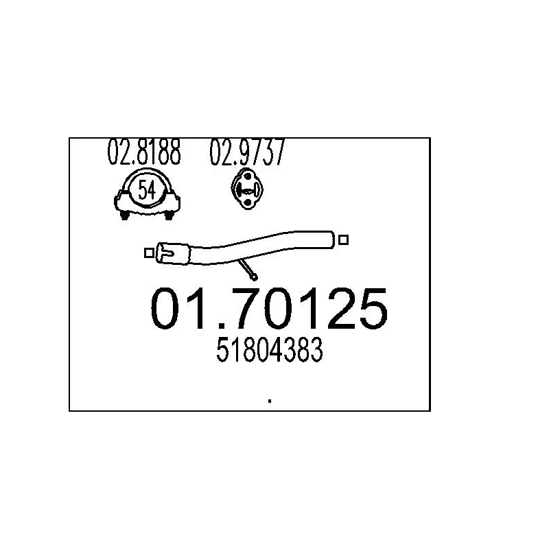Tuyau d'échappement MTS 01.70125