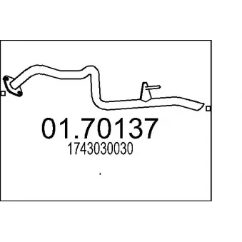Tuyau d'échappement MTS 01.70137