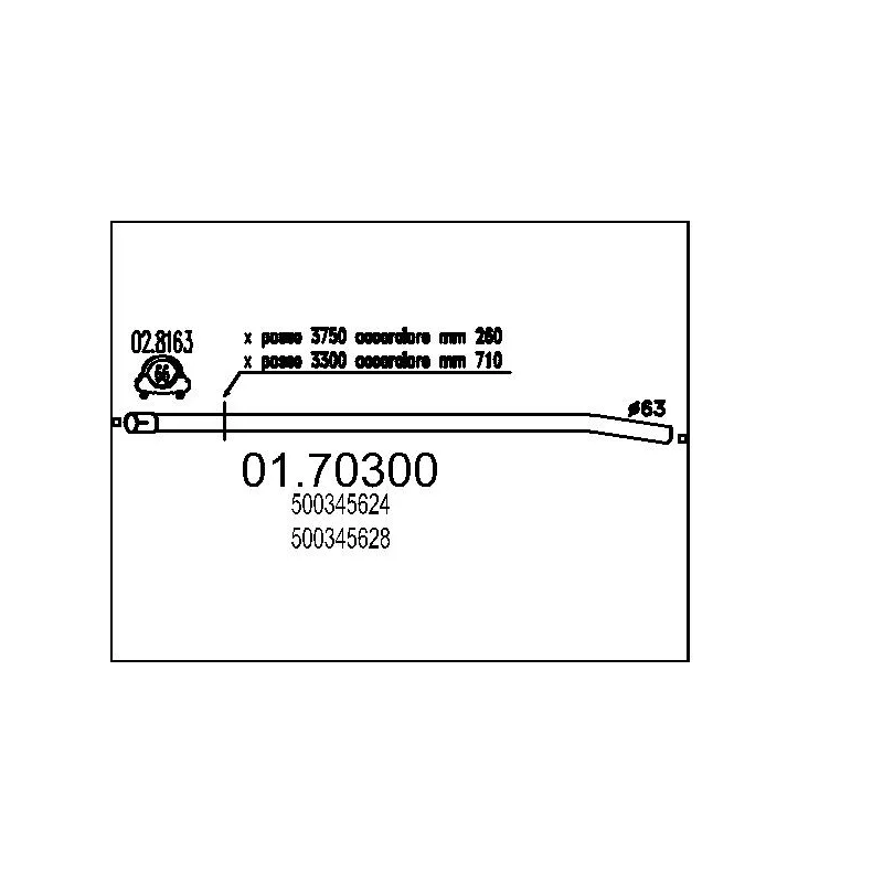 Tuyau d'échappement MTS 01.70300