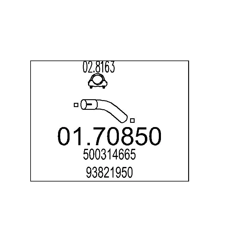 Tuyau d'échappement MTS 01.70850