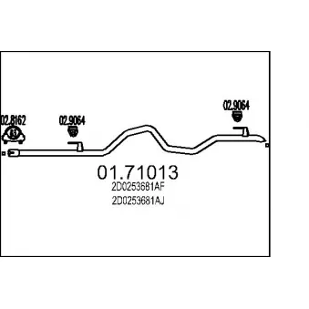 Tuyau d'échappement MTS 01.71013