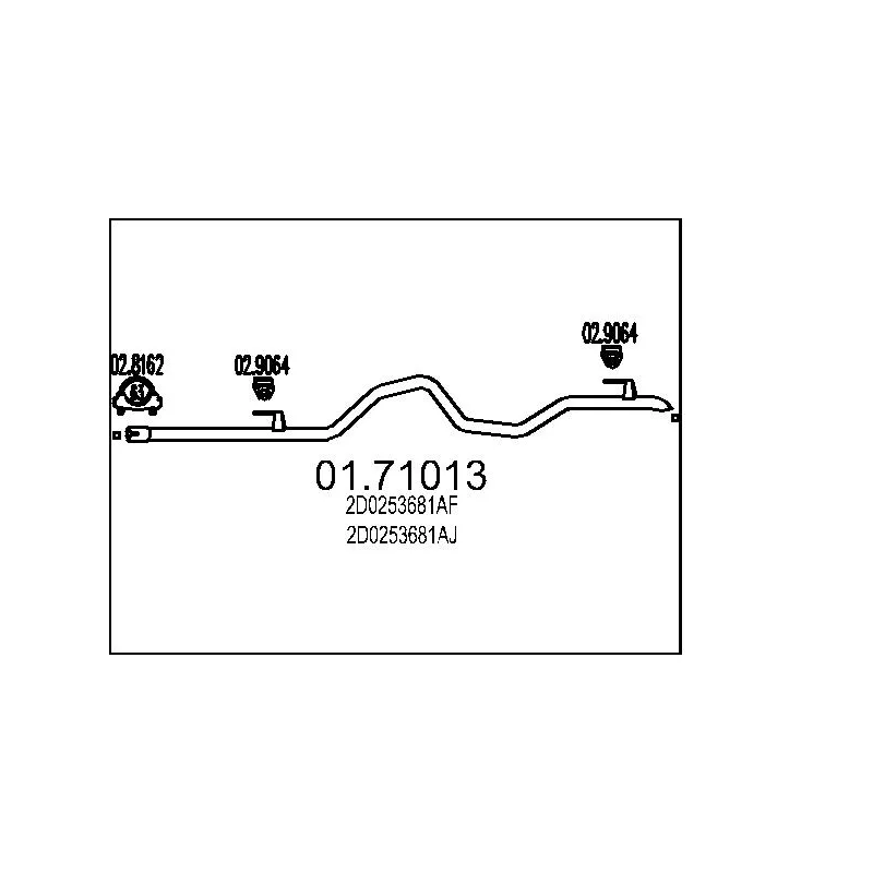 Tuyau d'échappement MTS 01.71013
