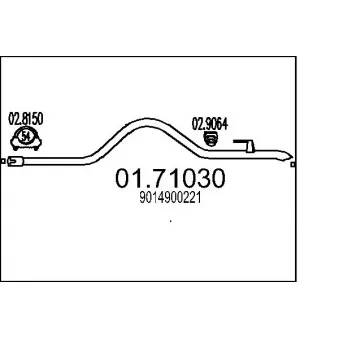 Tuyau d'échappement MTS 01.71030