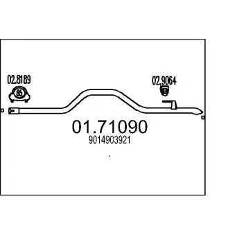 Tuyau d'échappement MTS 01.71090