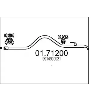 Tuyau d'échappement MTS 01.71200