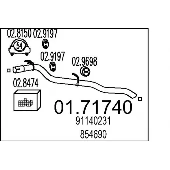 Tuyau d'échappement MTS