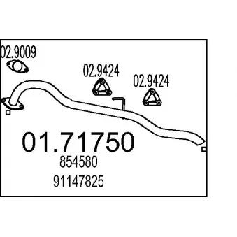 Tuyau d'échappement MTS