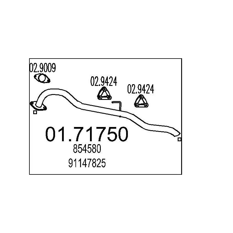 Tuyau d'échappement MTS 01.71750