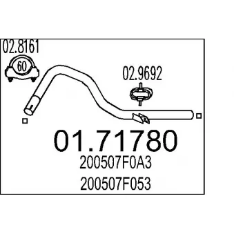 Tuyau d'échappement MTS
