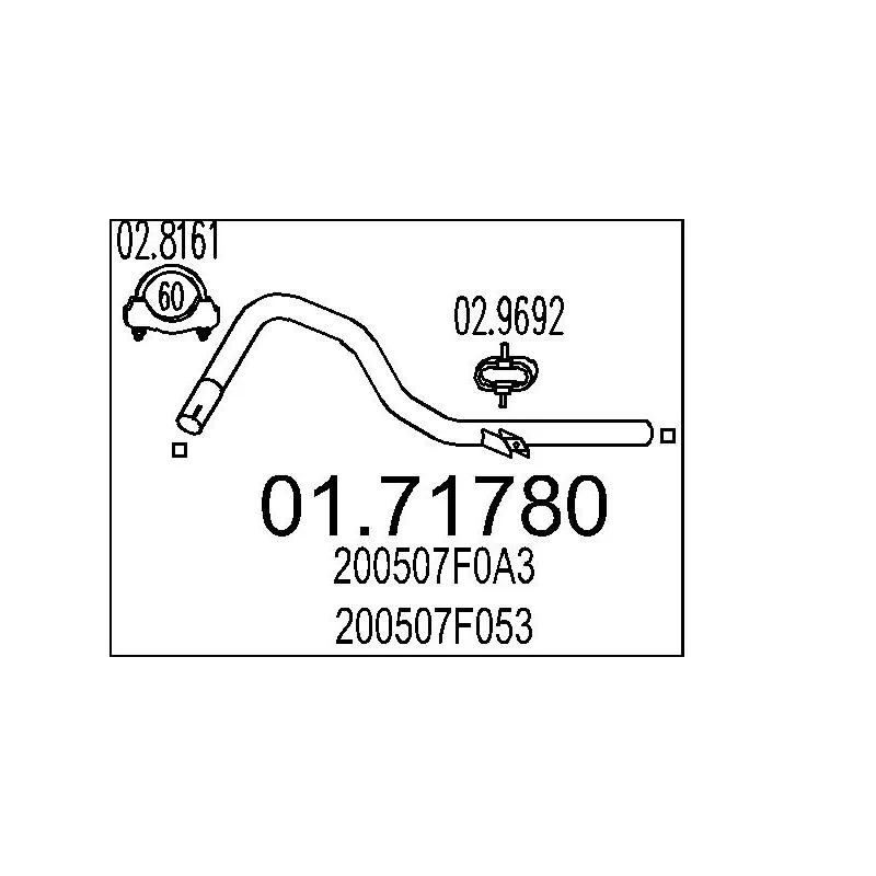 Tuyau d'échappement MTS 01.71780