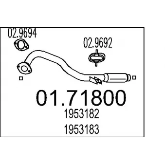 Tuyau d'échappement MTS