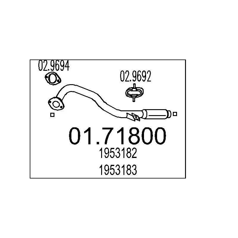 Tuyau d'échappement MTS 01.71800