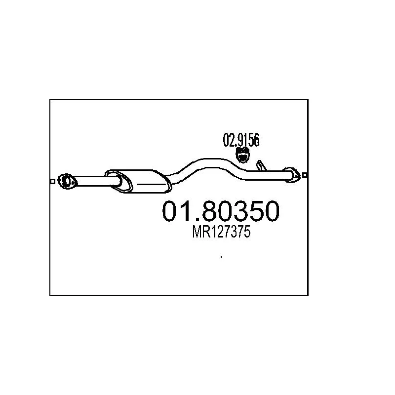 Silencieux central MTS 01.80350