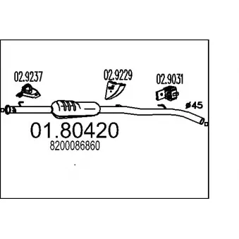 Silencieux central MTS