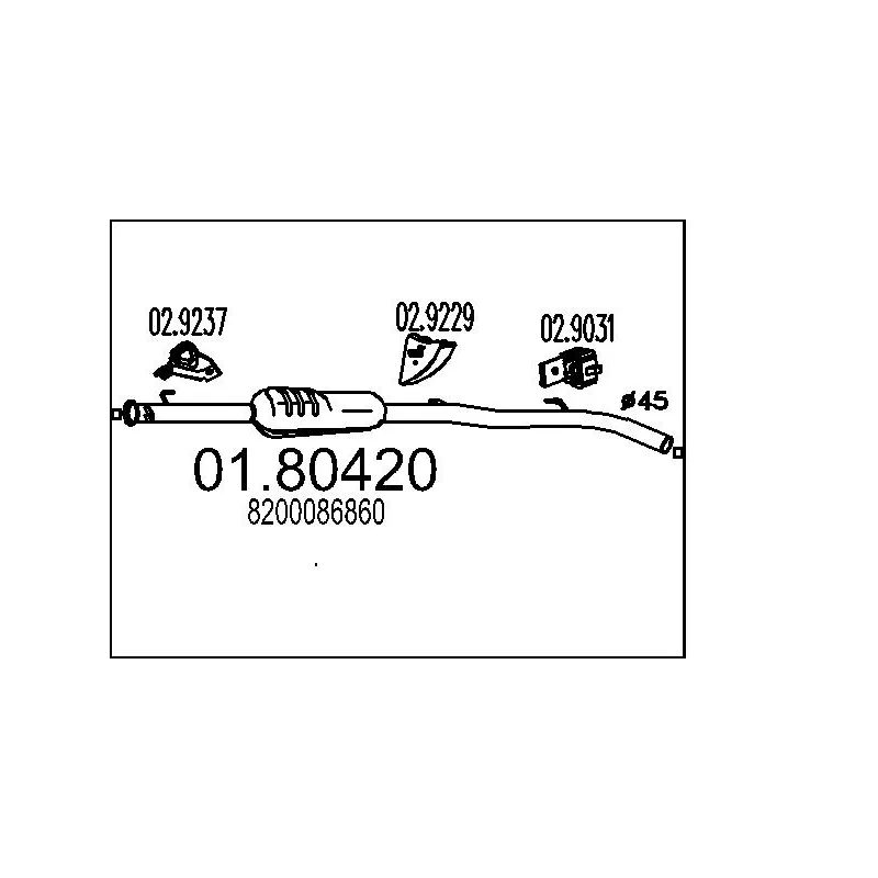 Silencieux central MTS 01.80420