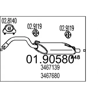 Silencieux arrière MTS