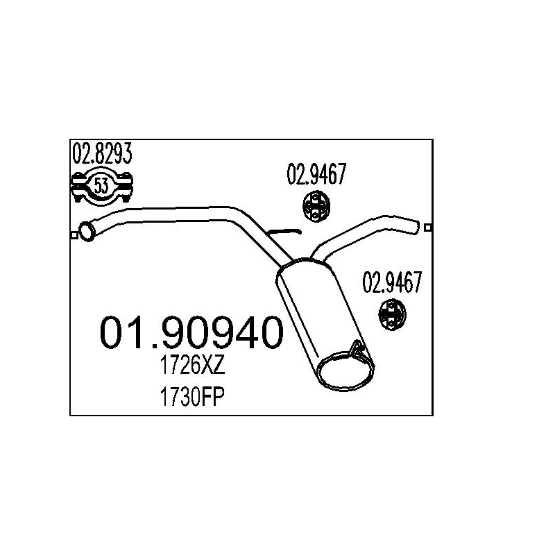 Silencieux arrière MTS 01.90940