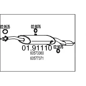 Silencieux arrière MTS