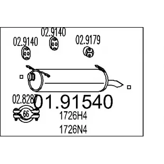Silencieux arrière MTS