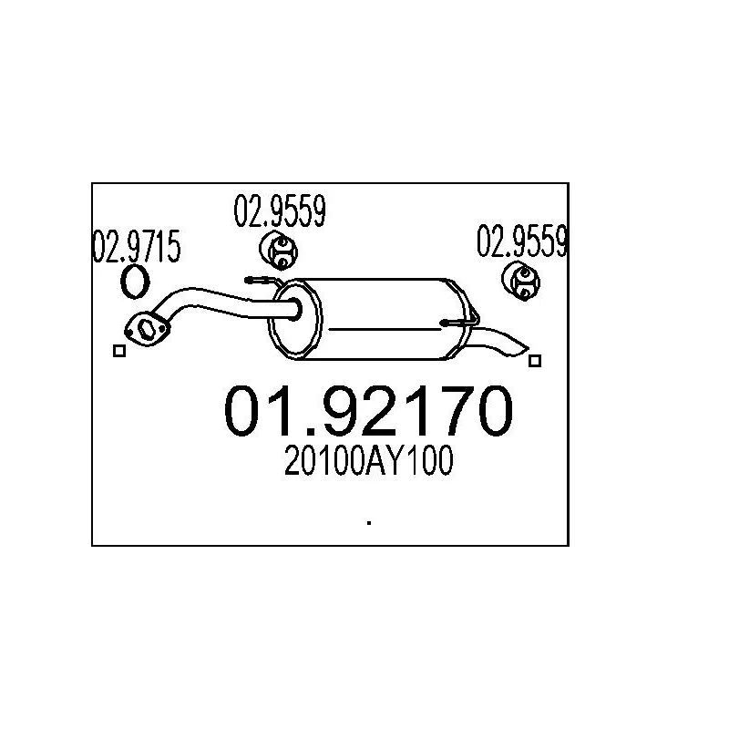 Silencieux arrière MTS 01.92170