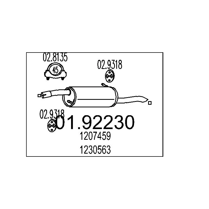 Silencieux arrière MTS 01.92230