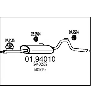 Silencieux arrière MTS