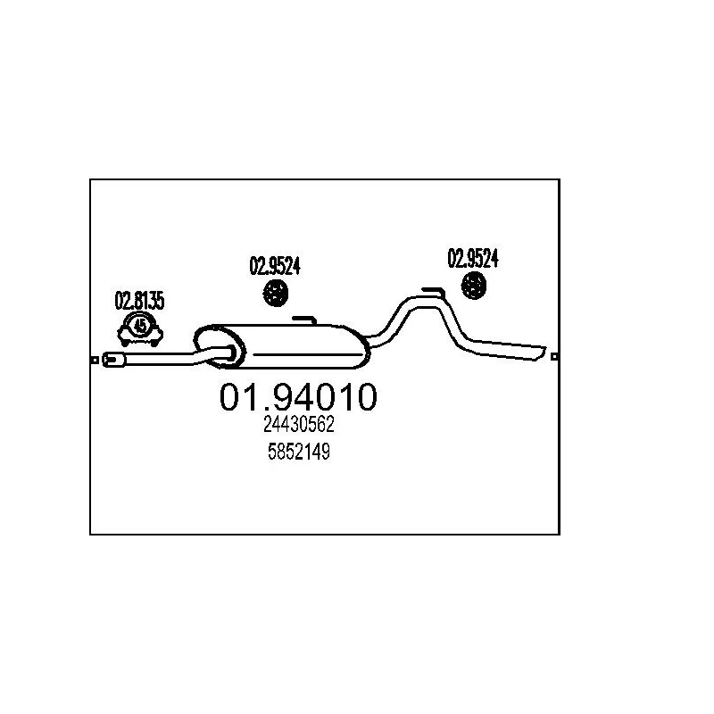 Silencieux arrière MTS 01.94010