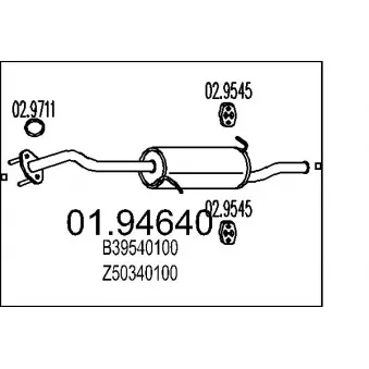 Silencieux arrière MTS