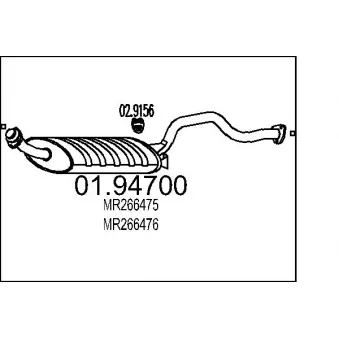 Silencieux arrière MTS