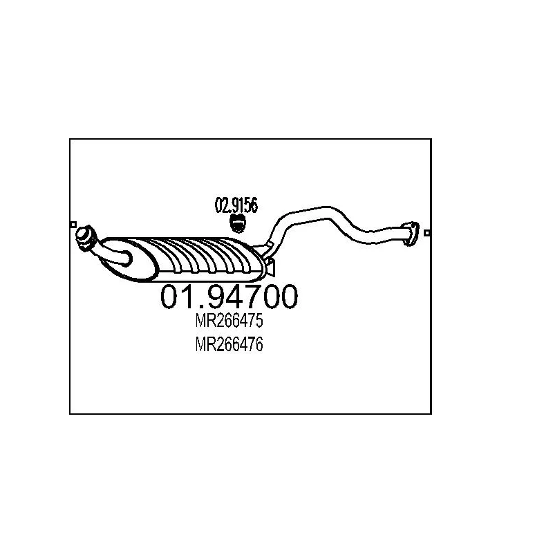 Silencieux arrière MTS 01.94700